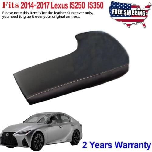 New Cover Car Center Armrest Cover Stitching PU Leather Surface Shell Trim Fit for 2014-2017 Lexus IS250 350