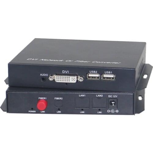 High Quality 1080P HD DVI optical extender Fiber Optic media converters with KVM, FC, 1310/1550nm S/M fiber 20Km