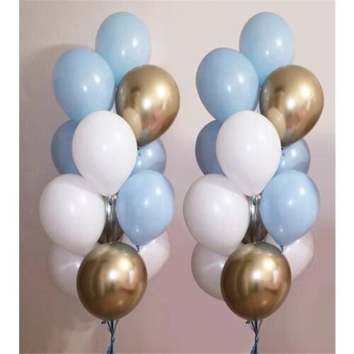 15pcs/lot Pink Latex Balloon Chrome Gold Silver Gold Chrome Metallic Wedding Bridal Shower Theme Party Air Helium Decor Balloon