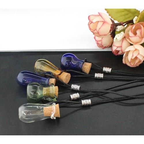 Handmade Glass Miniature Globe Bubble Bottle Vial For Earring Ring Necklace Transparent Clear Pendants DIY Jewelry Findings,1PC