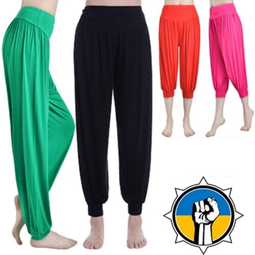 Yoga Pants Autumn and Winter Modal Bloomers Womens Sports Trousers Square Dance Clothing Loose Large Size