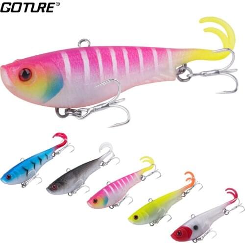 Goture New 1PC Lead Jig Head Fishing Lure Soft VIB Artificial Bait Sea Fishing Accessories 5 Colors 65mm 11g / 85mm 21g