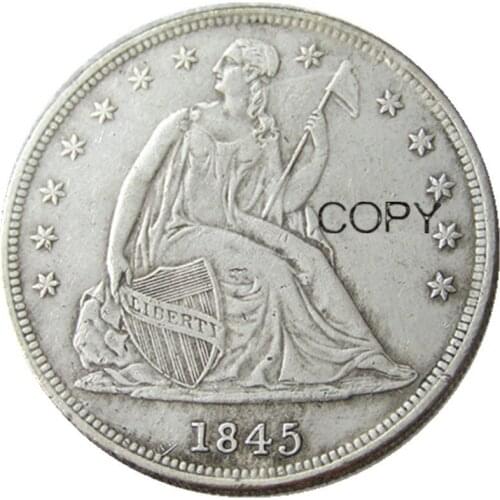 1845 Seated Liberty Dollar Silver Plated Copy Coins