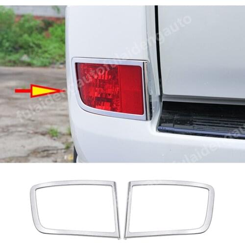 2pcs For Toyota Land Cruiser 2016-2019 ABS Chrome Rear fog light decorative frame cover trim Car Styling