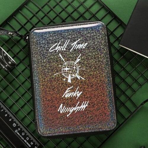 2020 New Arrive Yiwi 175x130mm laser zip Planner Multifunction Diary Notebook With Filler Pages