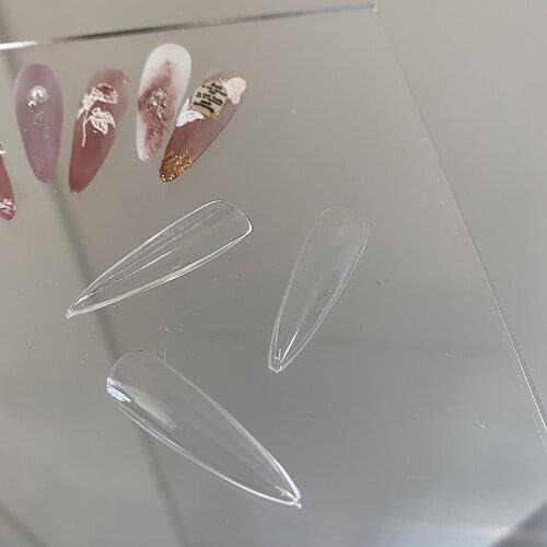 240pcs/Bag Fake Nail Clear/Natural/White False Coffin Nails Fake Nail Press on Coffin Traceless and Ultrathin Fake Nails