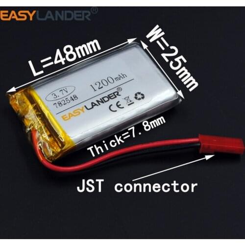 3.7V 1200mAh Rechargeable li Polymer Li-ion Battery For Early education machine Story machine kids toys speaker 782548 802548