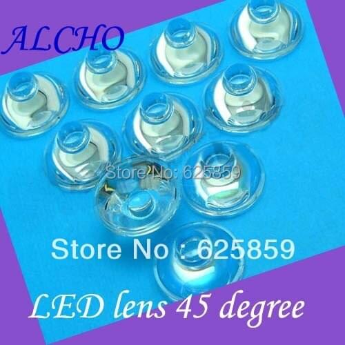 50 x LED Lens Reflector 45 Degree For 1W 3W Lamp Chip