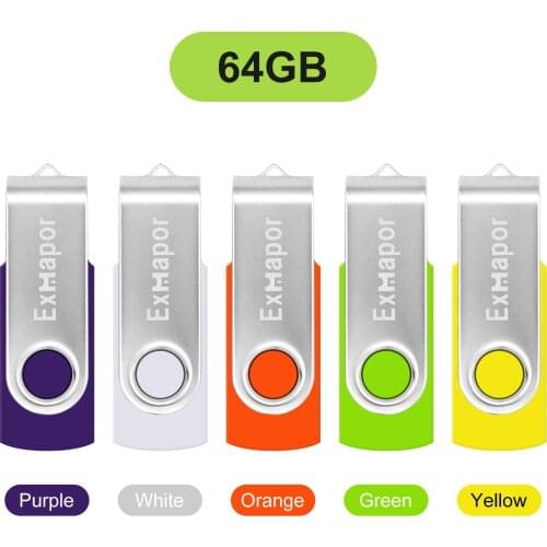 64GB Flash Drive, Exmapor USB Flash Drive 64 GB Memory Stick Jump Drive External Drives USB Stick USB Storage Portable Thumb usb