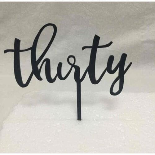 Thirty Birthday Acrylic Cake Topper roseGold & black Happy 30th Birthday Cake Toppers Cake Decorations Birthday Cake Decor