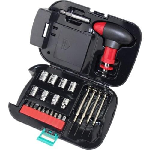 Hardware tool flashlight tool set with light tool box tool light 24-piece set of hardware tool flashlight set
