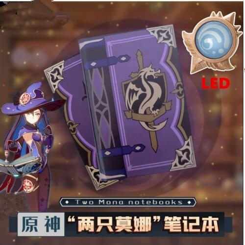 Genshin Impact Game Mona Notebook Anime Cartoon Student A5 Thick Notebook Gift Cosplay Halloween Creativity Hard Cover props