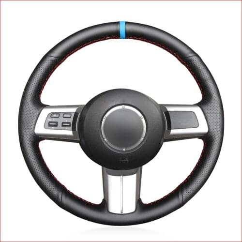 MEWANT Black Genuine Leather Steering Wheel Covers for Mazda MX-5 MX5 Miata 2009-2013 RX-8 2009-2013 CX-7 2007-2009