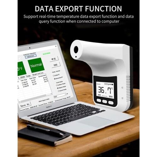 K3-Pro Wall Mount LCD Digital Infrared Thermometer Non-Contact High Precision Forehead Thermometer for Home Office Temperature