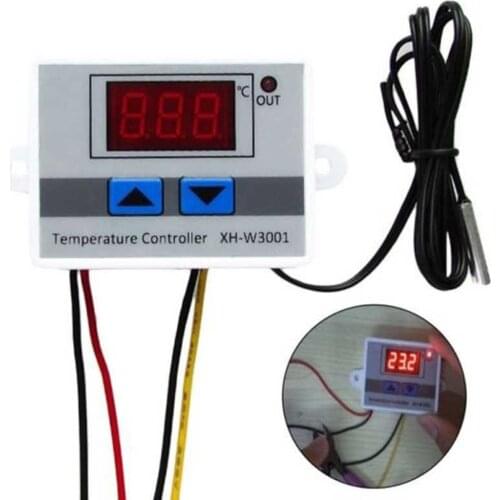 12V Digital LED Temperature Controller Thermostat Switch Waterproof Probe Wire Connect High Sensitivity Temperature Sensor