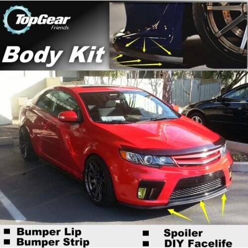 Bumper Lip Deflector Lips For KIA Forte K3 Cerato Shuma Koup Front Spoiler Skirt For TG Fans Car Tuning View / Body Kit / Strip