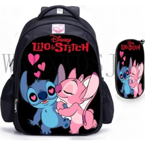 Cartoon Stitch Backpack Kids bookbag Student School Bag Childrens Large capacity Bag Mochila Boys Girls Daily Knapsack