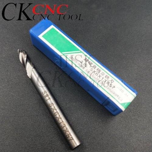 HSS 3 Flute Straight shank End Mill Cutter 5mm CNC Straight Shank Milling Woodworking Tool End Mill Router For Wood Cutters