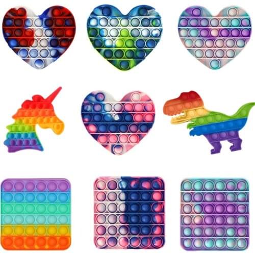 Fidget Toys Push Bubble Fidget Sensory Silicone Toy Autism Special Needs Stress Reliever Anti Stress Squishy Toys Антистресс