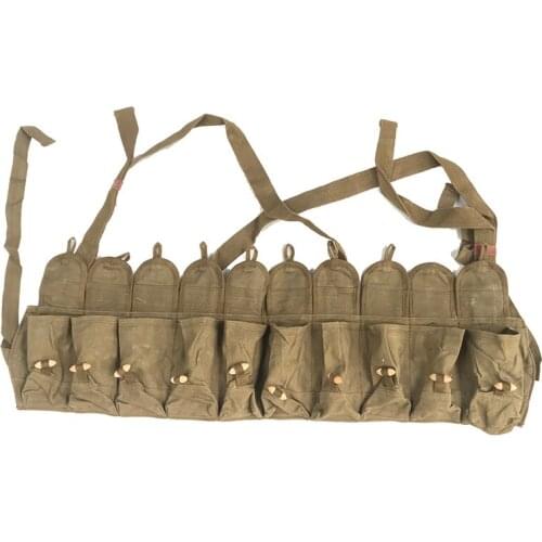 SURPLUS CHINESE ARMY TYPE 56 AMMO POUCH SKS CHEST RIG CANVAS POUCH- genuine ORIGINA collect