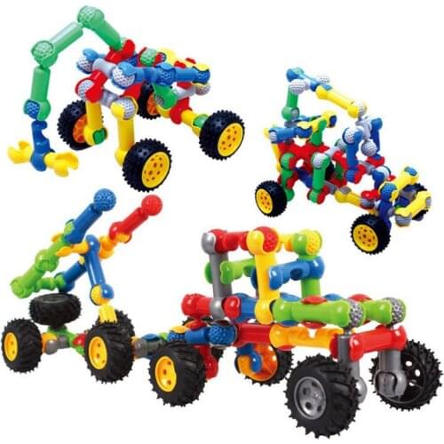 3D DIY Skeleton joint Building Blocks Stitching Inserted Construction Assembled Blocks Bricks Educational Toys for Children Gift