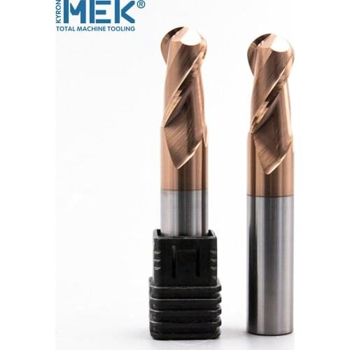 MEK 55 ° Ball Head Tungsten Steel Milling Cutter 2 Edge R Ball Cutter Straight Shank Carbide End Milling Cutter Coated CNC