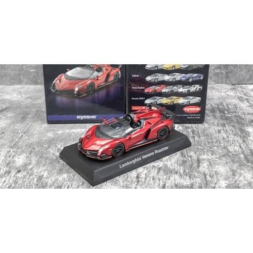 1/64 Kyosho Alloy Car Veneno Roadster electroplated red edge convertible car model