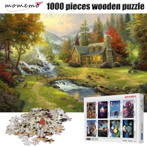 MOMEMO Rural Scenery Puzzle 1000 Pieces Adult Entertainment Jigsaw Puzzles Wooden Puzzle Assembling Puzzle Game Toy for Children