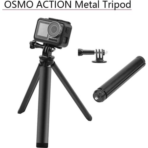 Non-slip Metal Tripod Copper Nut Adapter Stable Stand Aluminum Alloy Tripod for DJI OSMO ACTION Sport Camera Accessories