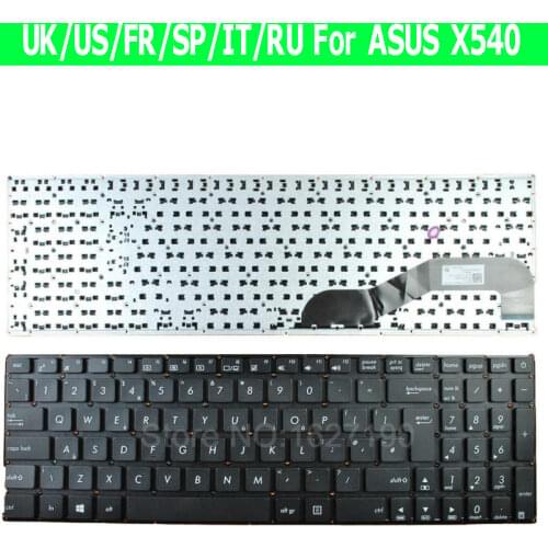 New UK Laptop Keyboard For ASUS X540 X540L BLACK(without FRAME) Repair Notebook Replacement keyboards