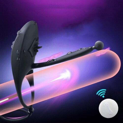 Remote Control Penis Ring Vibrator Husband and Wife Vibrator Sex Toy For Couple Strapon Vibrator Strap On Penis Sex Toys For Man