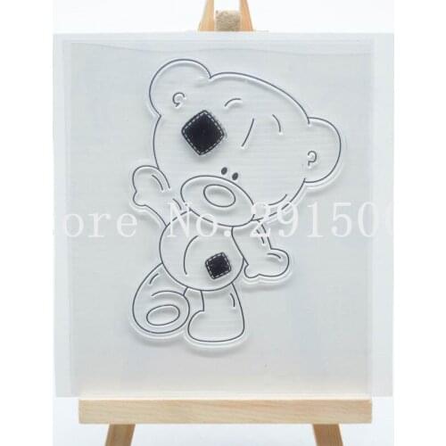 Bear 2 Scrapbook DIY photo cards account rubber stamp clear stamp transparent stamp 10x10cm CS2045