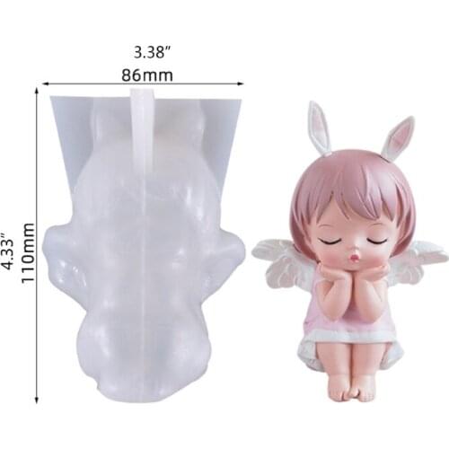 Angel Princess Candle Epoxy Resin Mold Aromatherapy Plaster Silicone Mould DIY Crafts Home Decorations Ornaments Casting