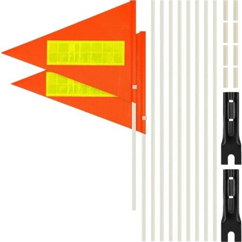 Bicycle Safety Flag Pole, Splicing Safety Flag with Bicycle Mounting Bracket, Height Adjustable Safety Flag for Cycling