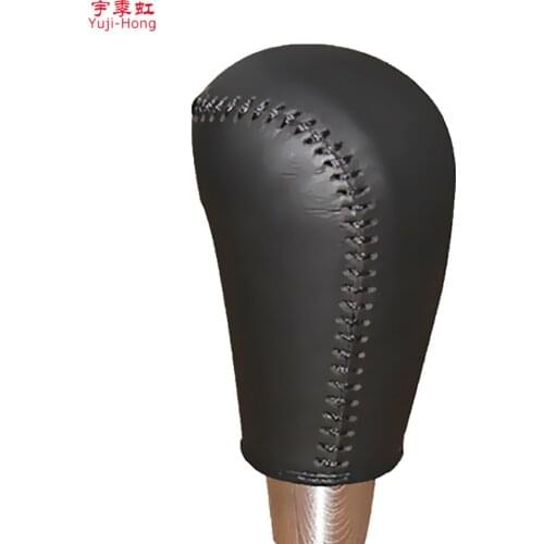 Yuji-Hong Car Gear Covers Case for Mazda 6 2006-2011 Automatic Shift Collars Genuine Leather Hand-stitched Cover