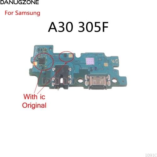 For Samsung Galaxy A30 A305F SM-A305F USB Charging Dock Port Socket Jack Connector Charge Board Flex Cable With ic