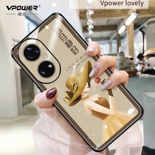 Tempered glass Case For Huawei P50 P50 Pro protection girl fashion phone lens protect cases for huawei p 50 pro glass cover