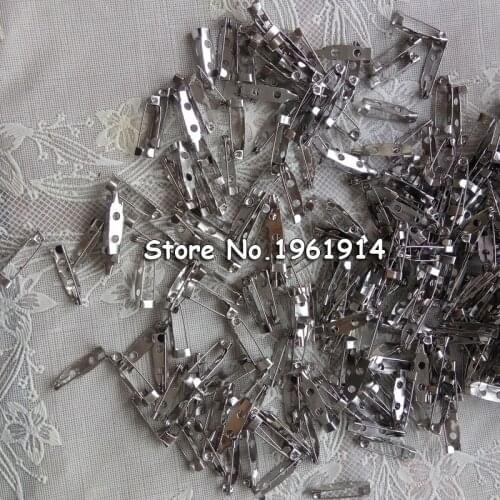1000pcs 20mm Safety Lock Back bar Pin DIY brooch base, Brooch Back Base With Safety Pin use for brooch