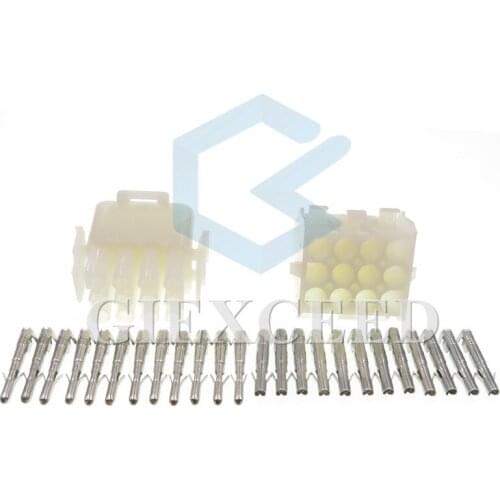 2 Sets 12 Pin 1-480708-0 Female Male Electrical Wiring Harness Connector Socket For Auto Motorcycle