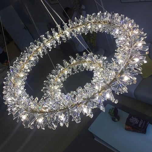2021 flower crystal chandelier for home decoration G4 220V/110V winfordo