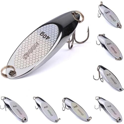 50%HOT 3g-40g Fish Bait Sharp Hook Fish Shape Metal Silver Color Streamlined Hard Bait for Fresh Water