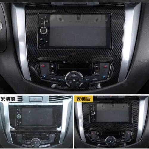 ABS Chrome For Nissan Terra 2018-2020 Car Navigation Panel Sequins Interior Dashboard Decorative Frame Cover Car Styling