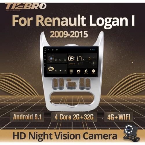 TIEBRO 2DIN Android 9.0 Car Radio For 2009-2015 Renault Logan I Sandero Lada Lergus Dacia Car Multimedia Video Player Navigation