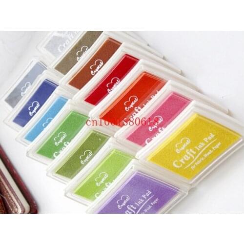 Free Shipping Nice cute big craft Ink pad Stamp inkpad set for DIY funny work 15 colors for choice 200pcs/lot