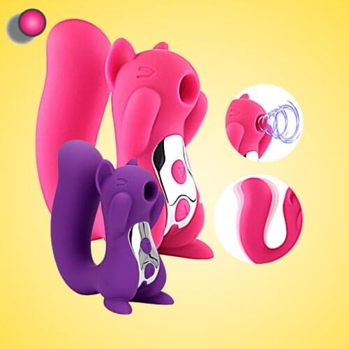Drop ShippingIn Stock Amazon Hot Sale Shaped Clit Sucking Sex Toy Squirrel Vibrator For Women Adult Silicone Clitoris Stimulator