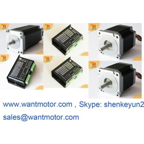 2 pcs Nema 34 Motor, 5.6A, 85BYGH450D-008 & 2 pcs DQ860MA drives & 1 pc Nema 23 with 57BYGH115-003 motor& 1 pc DQ542MA driver
