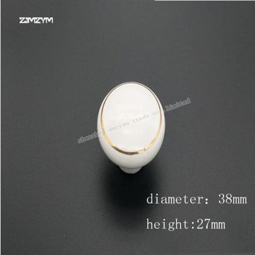 European garden ceramic drawer handle modern simple single - hole cabinet door furniture cabinet round door handle