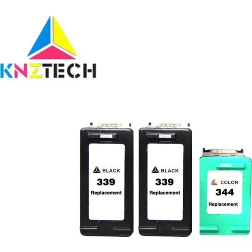 KNZTECH 339 344 ink cartridge compatible for hp 339 hp344 for hp339 officejet 7210 7313 7410 Photosmart 2710 8450 printer