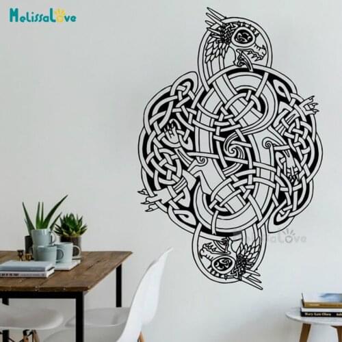 Celtic Dragon Decor Bedroom Living Room Decal House Gift Removable Vinyl Wall Art Sticker Mural BD470