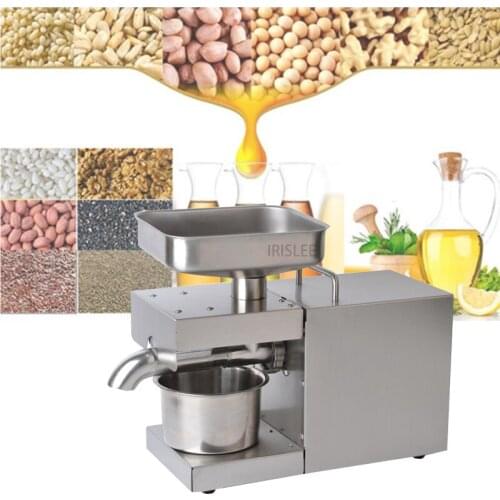 220V 1500W (Max) Temperature Controlled Stainless Steel Oil Press Family Small Electric Cold Pressed Automatic Peanut Coconut